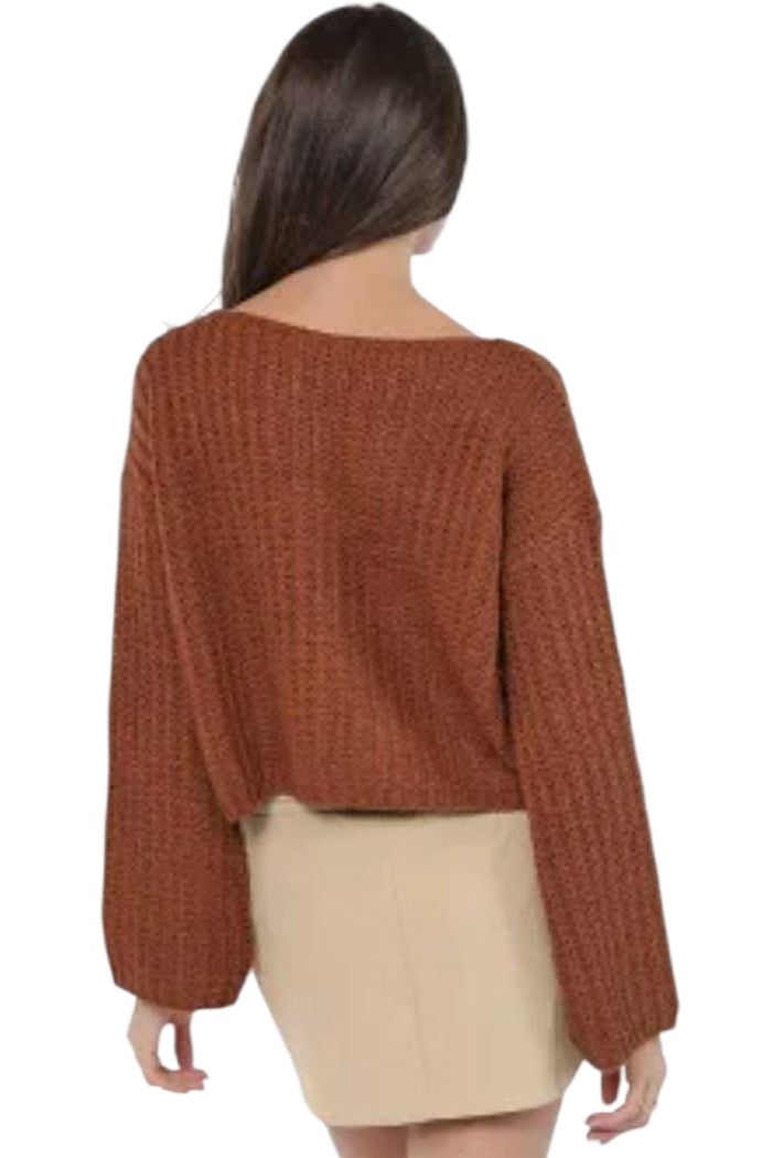 Sadie & Sage Brown Rosalia Sweater