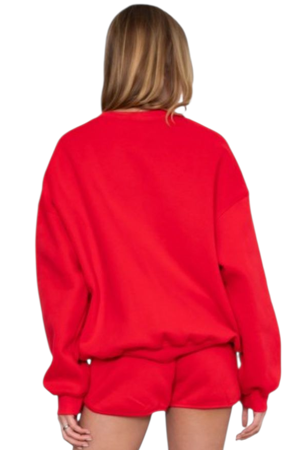Cherry Red Everyday Oversized Crewneck