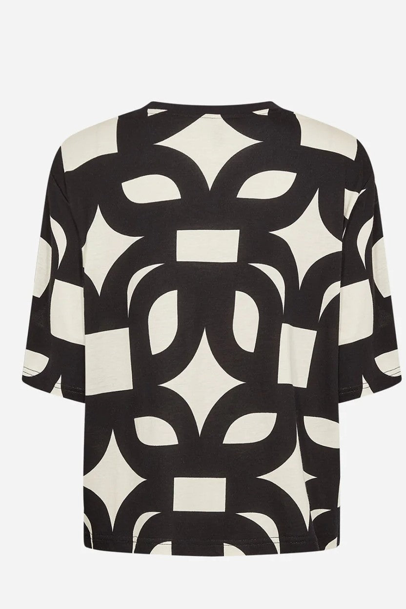 Soyaconcept Black & White Felicity Graphic Boxy Top
