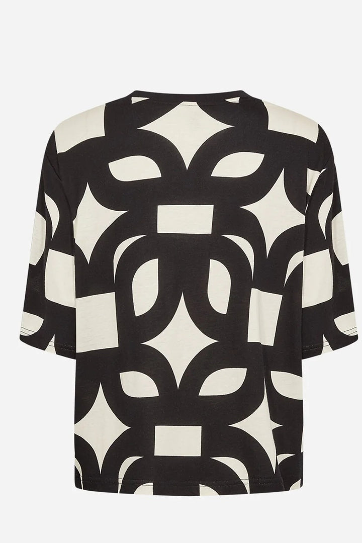 Soyaconcept Black & White Felicity Graphic Boxy Top