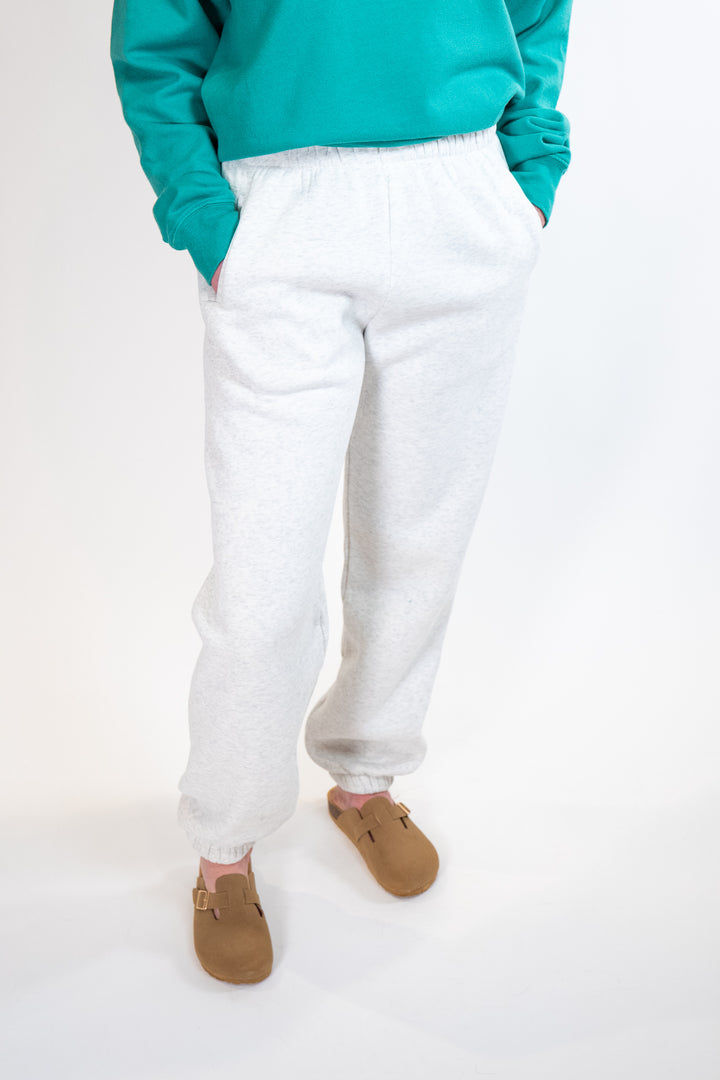 Heather White Everyday Baggy Joggers