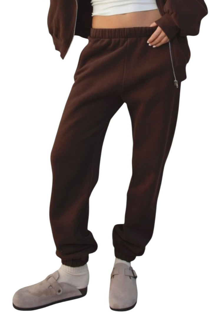 Dark Brown Everyday Baggy Sweatpants Joggers
