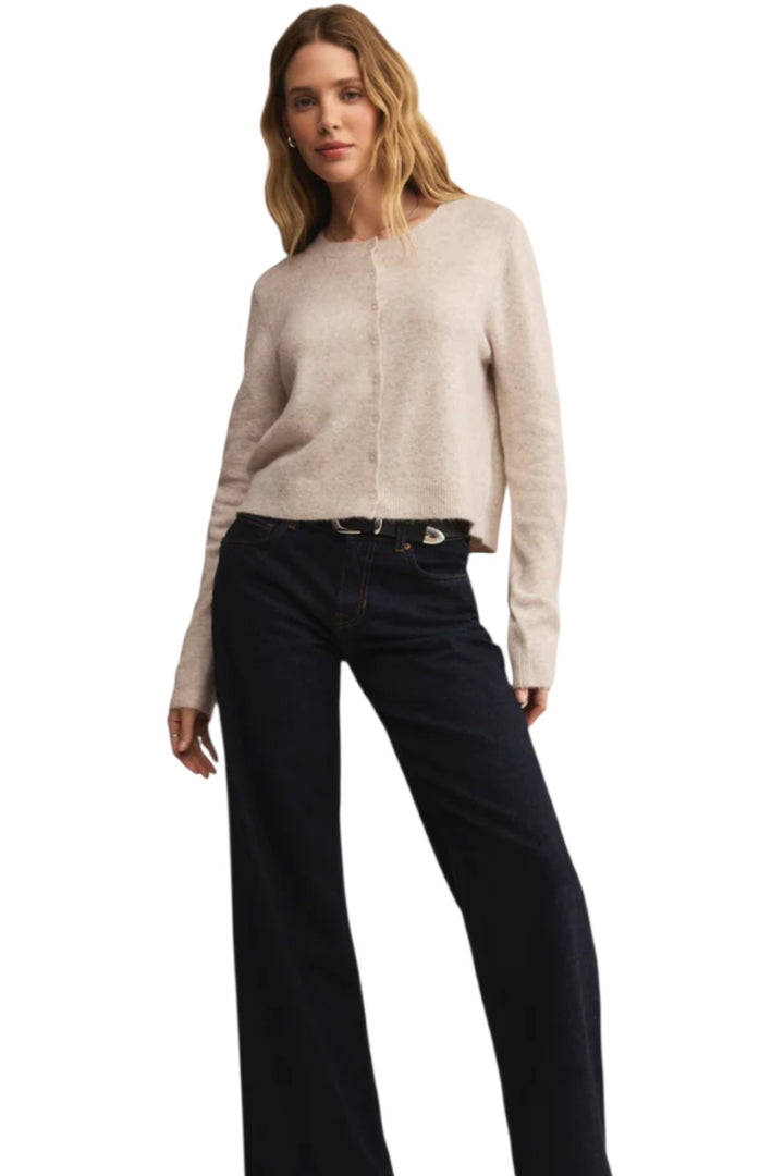 Z Supply Light Oatmeal Heather Medina Cozy Cardigan