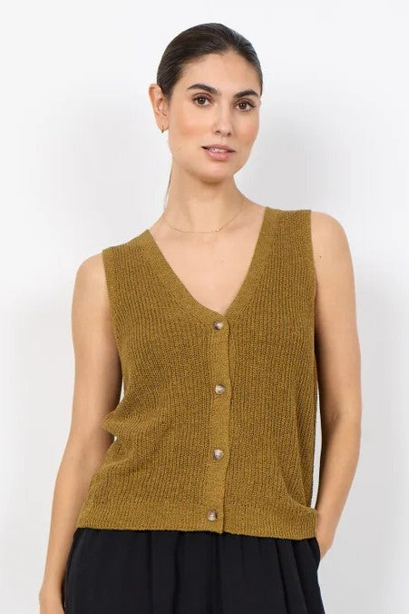 Soyaconcept Butternut Felizia V Neck Knit Vest