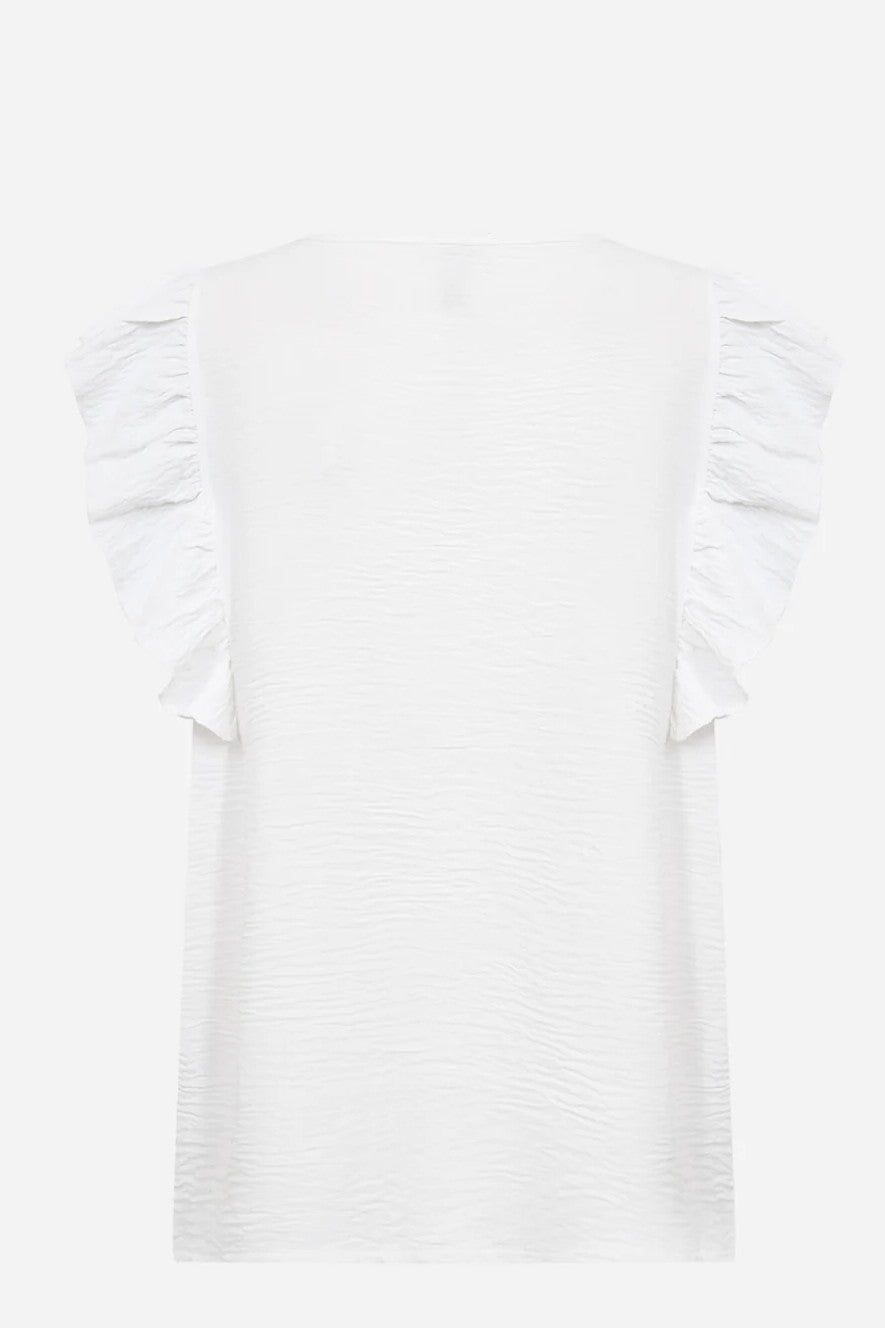 Soyaconcept White Cath Front Button Down Blouse