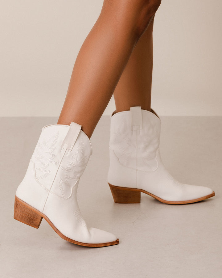White Claire Cowboy Boots