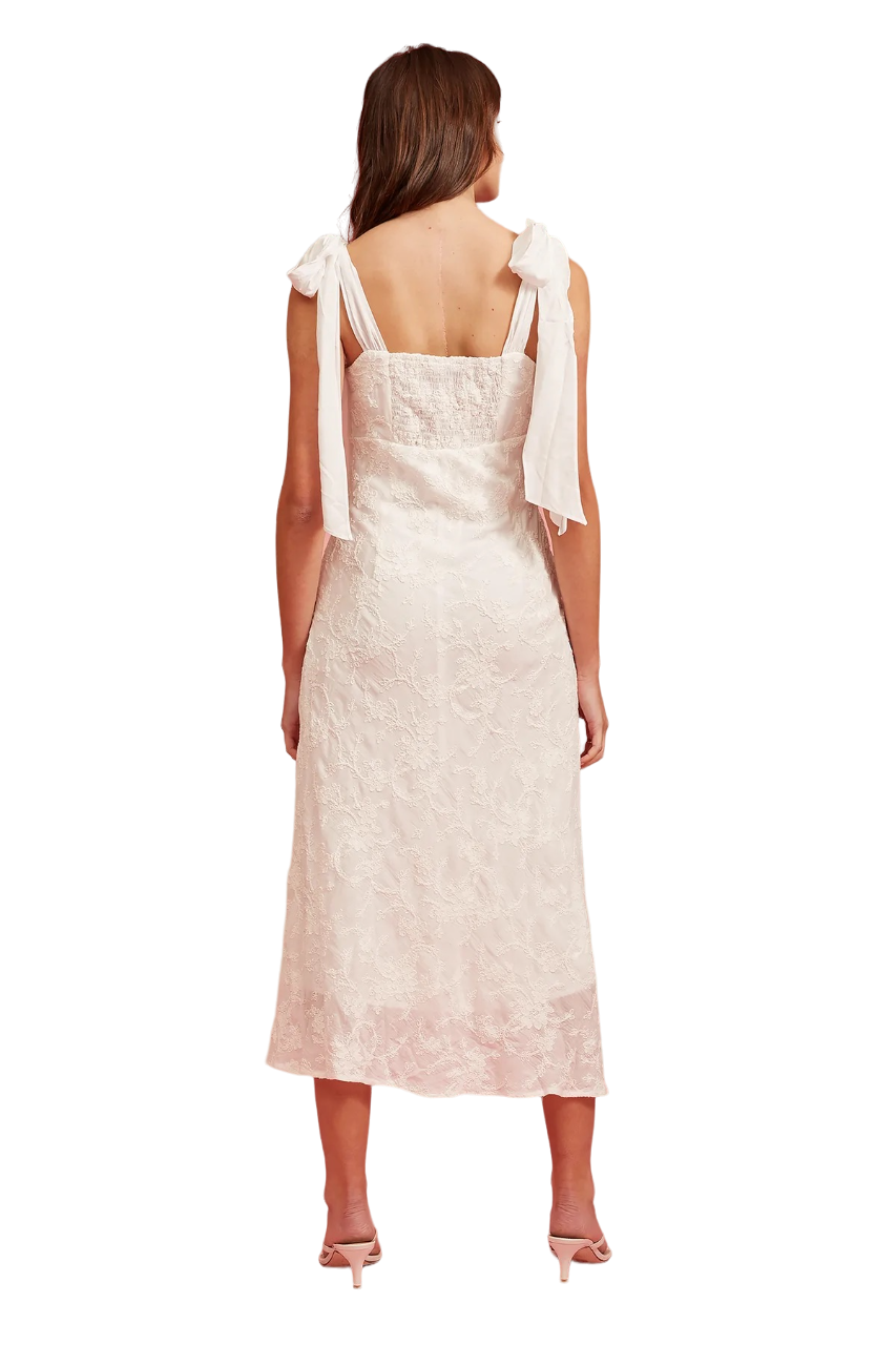 Lucy Paris White Aurora Textured Dress