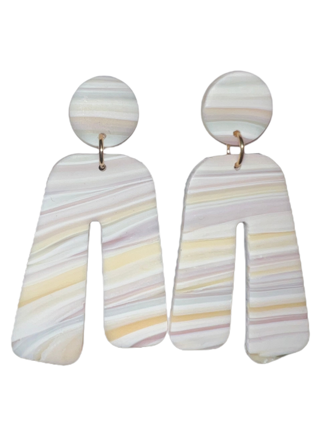 Clay & Timber Pastel V-Shape Earrings